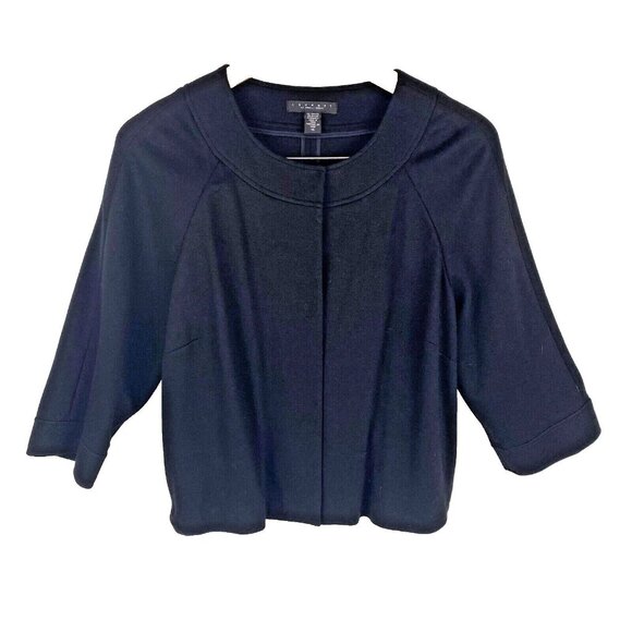 Women’s 14 Y2K l Black 3/4 Sleeve Button-Down Top Laundry By Shelli Sega - Picture 1 of 9